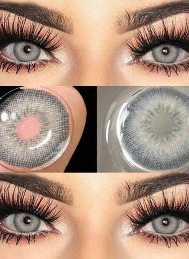 Catchu Look Grey Color Lens 14.5mm Big Eyes Contacts Yearly Soft Lenses for Woman - Image 1